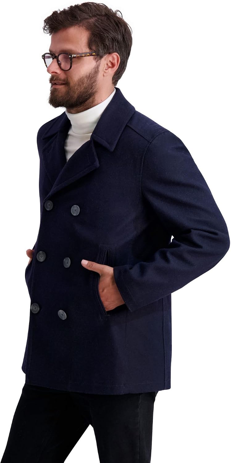 Nautica - Brandclub - Nautica Men's Wool Blend Peacoat – Double